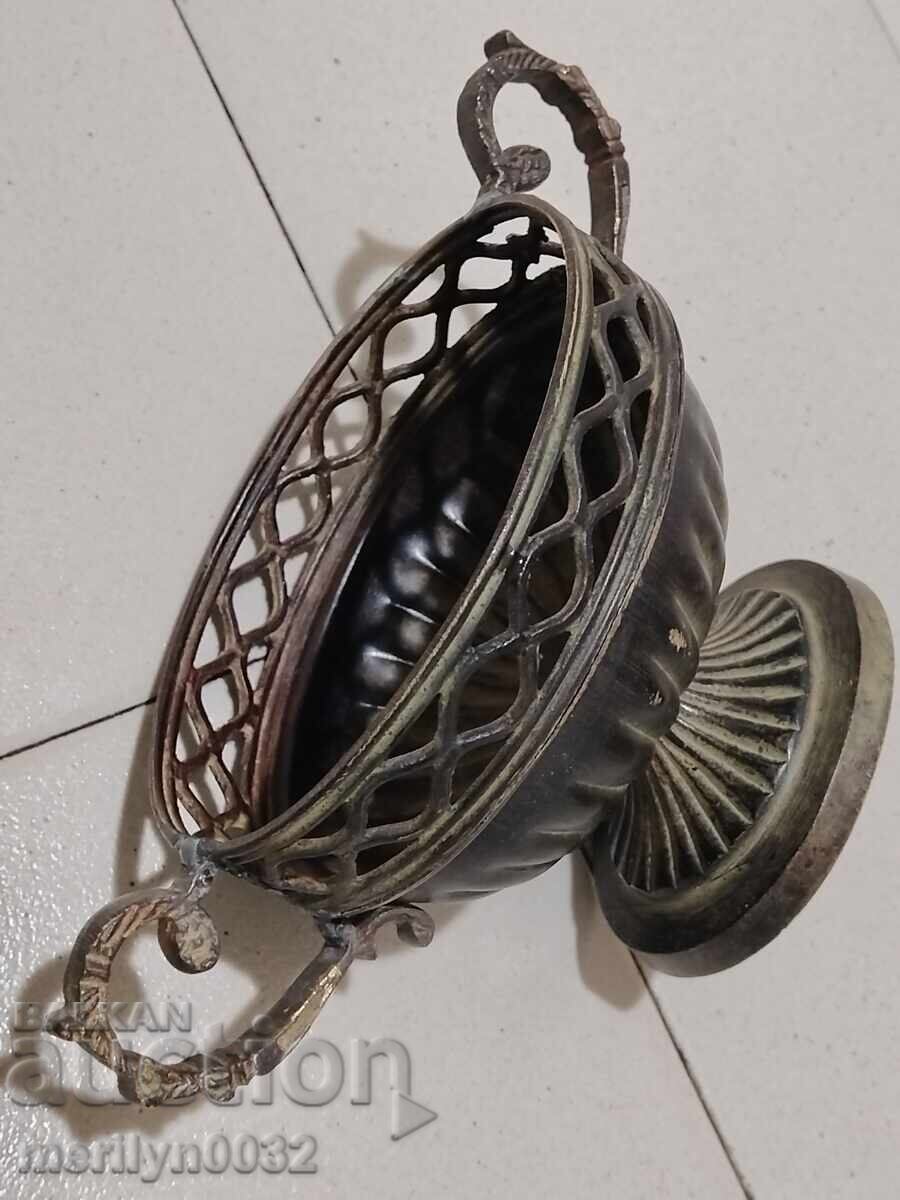 Metal basket candy box bronze container - 5 Metal basket candy box bronze container - 5