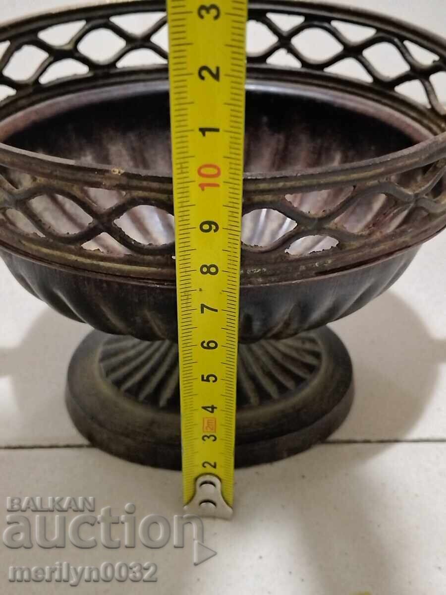 Metal basket candy box bronze container - 7 Metal basket candy box bronze container - 7