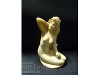 №*7881 old small figure / statuette - mermaid - size -