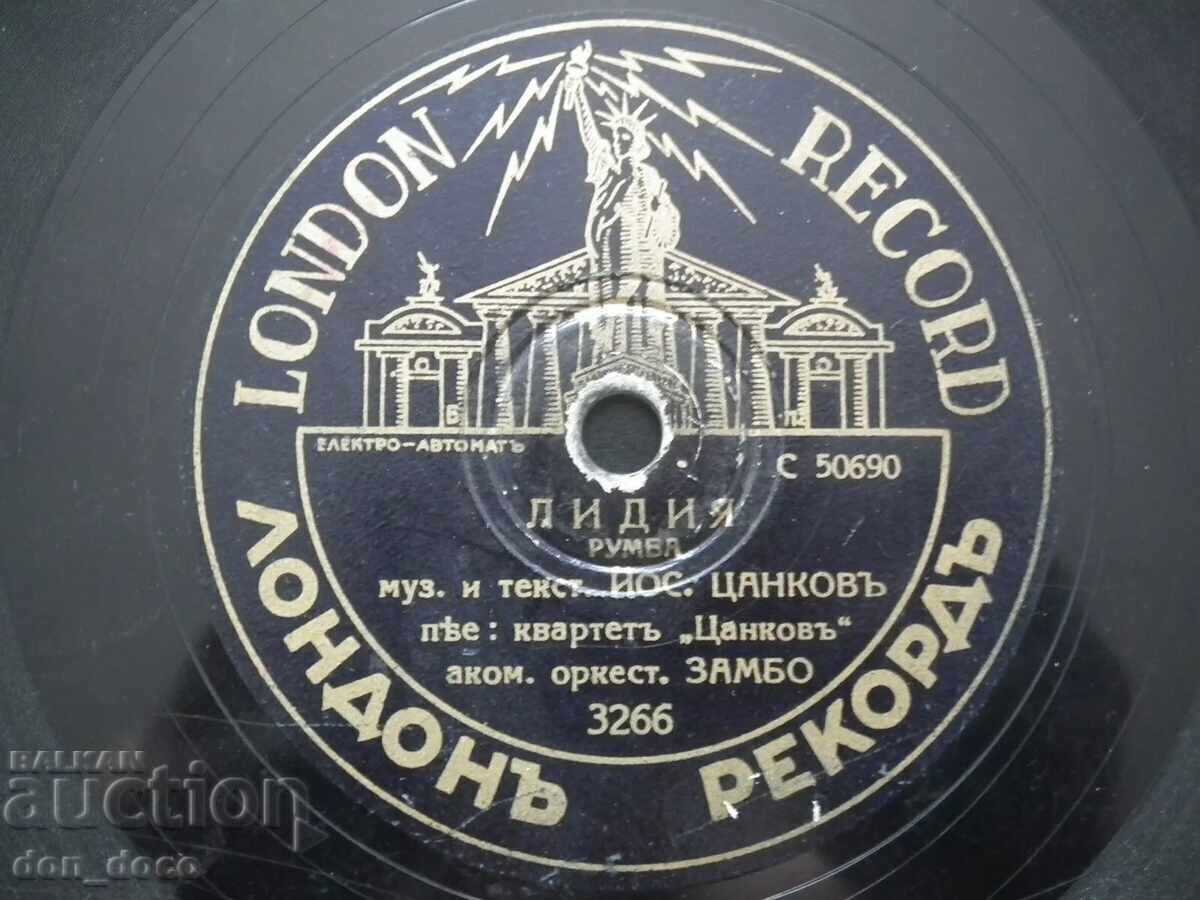 Old shellac record - London record - Yosif Tsankov Old shellac record - London record - Yosif Tsankov