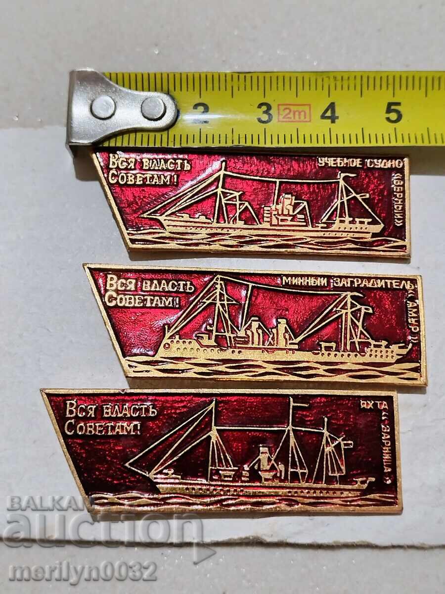 Auction Set of badges USSR Navy 13 pieces badge sign Auction Set of badges USSR Navy 13 pieces badge sign
