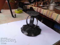 beautiful iron candlestick, handmade, 9/9 cm.