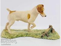 Vintage Jack Russell figurine with mouse, Border Fine Arts.