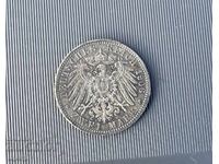 Moneda de argint Germania 1906 2 mărci