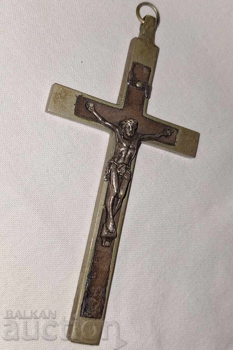 Old Catholic cross crucifix large pendant with price 30.00 BGN | € 15.34 Old Catholic cross crucifix large pendant with price 30.00 BGN | € 15.34