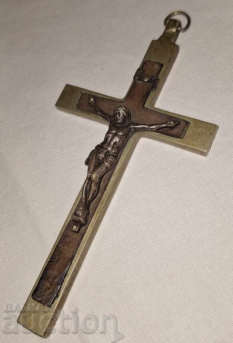 Licitație Crucifix cu cruce veche catolică pandantiv mare Licitație Crucifix cu cruce veche catolică pandantiv mare