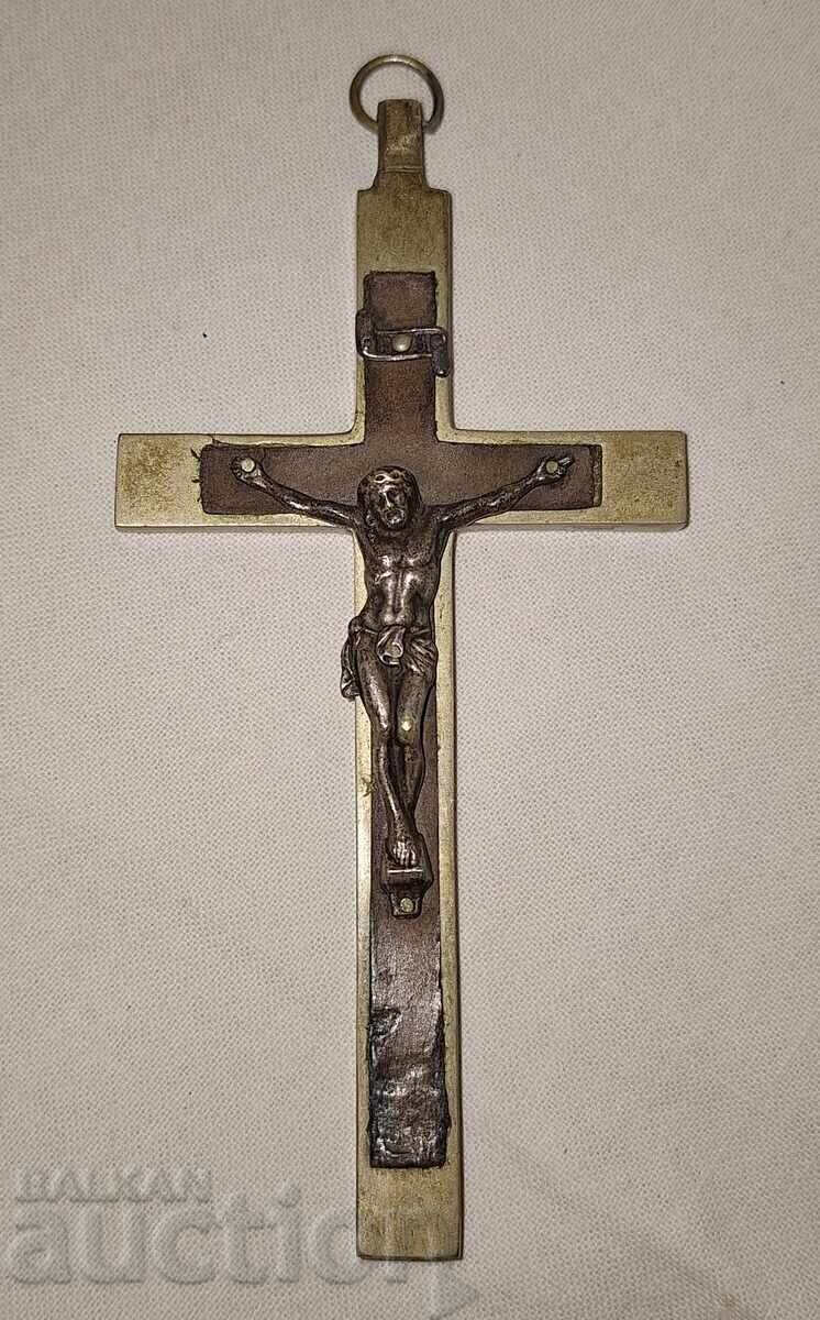 Crucifix cu cruce veche catolică pandantiv mare Crucifix cu cruce veche catolică pandantiv mare