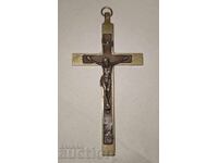 Crucifix cu cruce veche catolică pandantiv mare