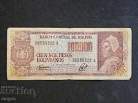 100,000 pesos Bolivia 1984