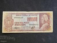 100.000 de pesos Bolivia 1984