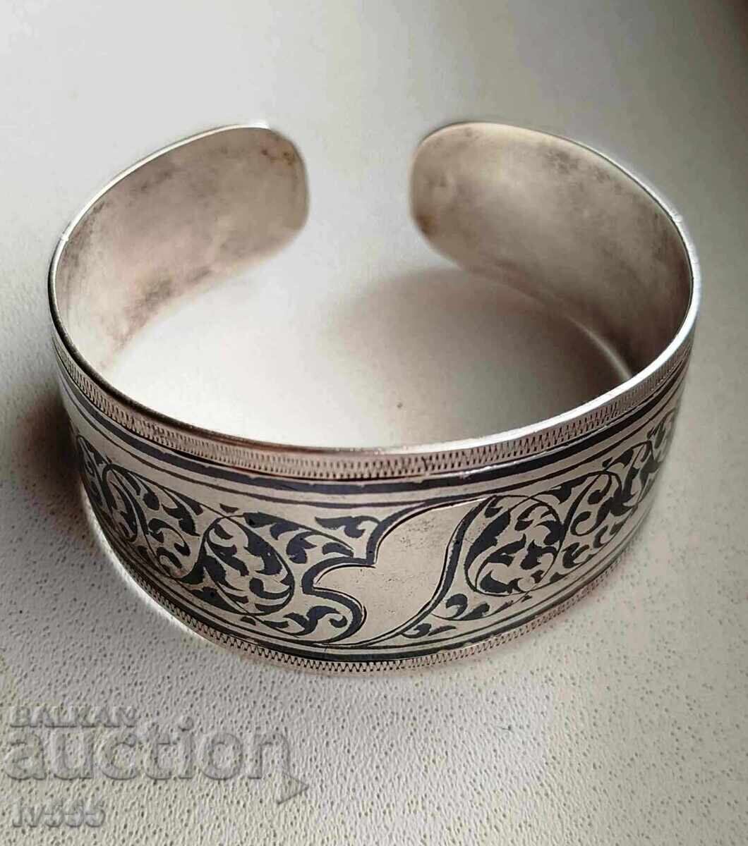 OLD AUTHENTIC SOVIET SILVER-NIEL BRACELET FOR WEARING - 5 OLD AUTHENTIC SOVIET SILVER-NIEL BRACELET FOR WEARING - 5