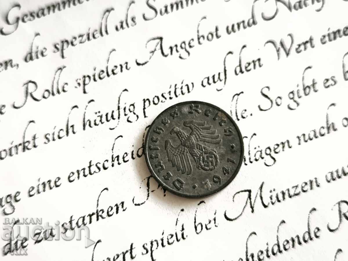 Third Reich - Germany - 1 Pfennig | 1941; series J with price 5.75 BGN | € 2.94