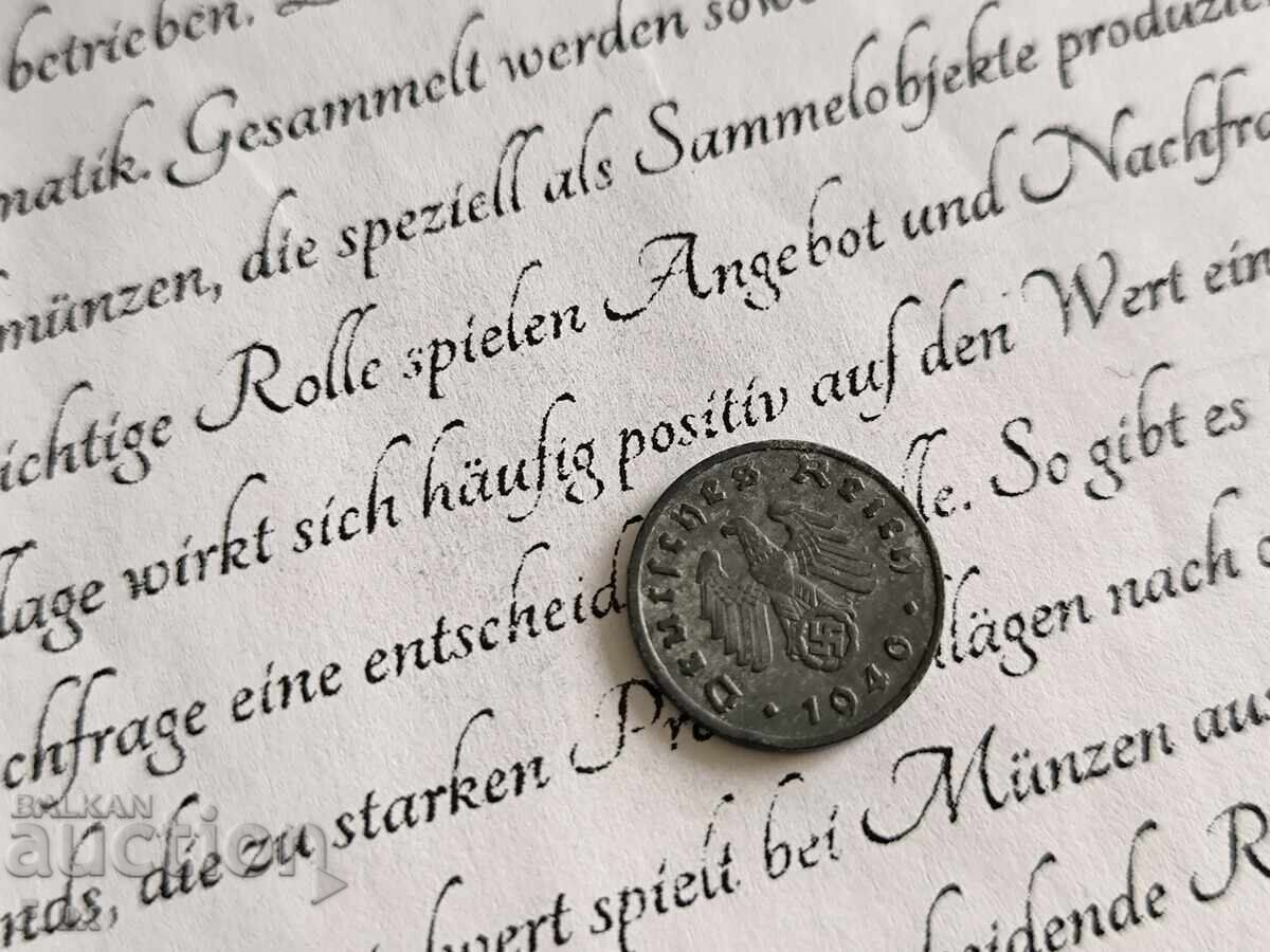 Third Reich - Germany - 1 Pfennig | 1940; Series A with price 5.50 BGN | € 2.81 Third Reich - Germany - 1 Pfennig | 1940; Series A with price 5.50 BGN | € 2.81