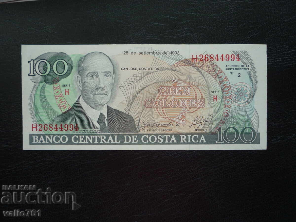 COSTA RICA 100 COLONES 1993 NOVA UNC COSTA RICA 100 COLONES 1993 NOVA UNC