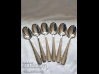 Set of silver plated spoons