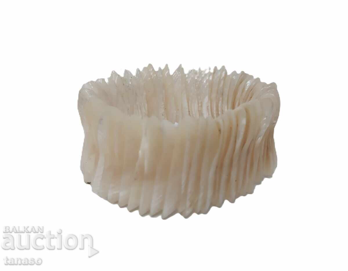 Vintage bracelet made of natural mother-of-pearl lamellae (1.4) - 6 Vintage bracelet made of natural mother-of-pearl lamellae (1.4) - 6