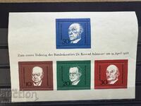 FRG/GFR - Ediția Memorială Konrad Adenauer (1968) MNH