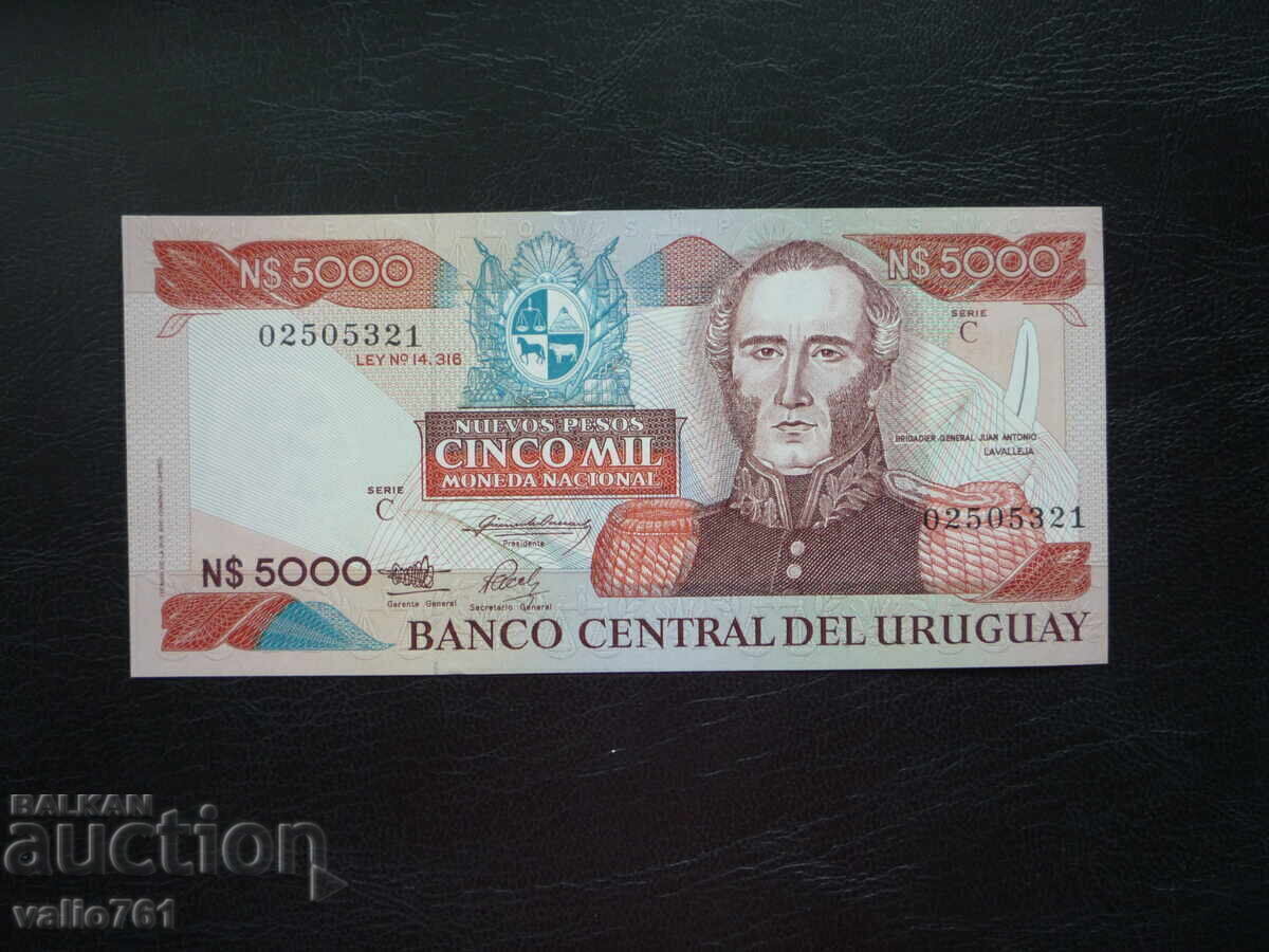 URUGUAY 5000 5 000 NEW PESOS 1980 NEW UNC