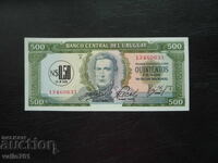 URUGUAY 500 PESOS SUPRIMPRIMARE 0,50 1975 NOU UNC