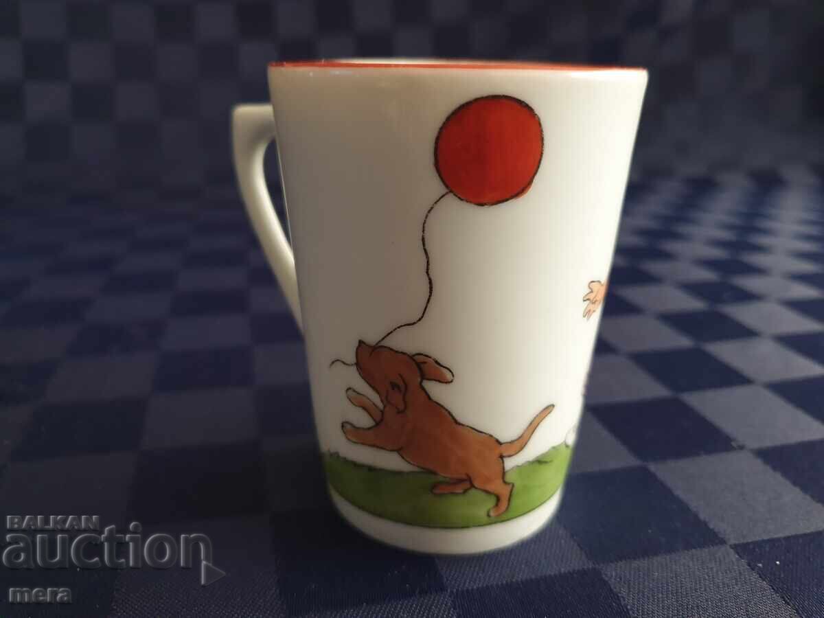 Porcelain cup with children's motifs with price 15.00 BGN | € 7.67 Porcelain cup with children's motifs with price 15.00 BGN | € 7.67