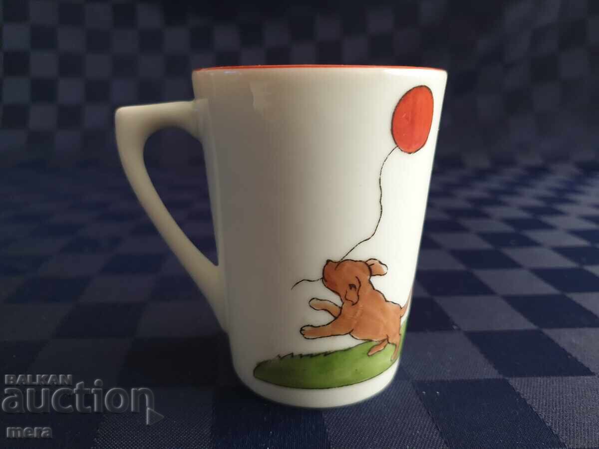 Auction Porcelain cup with children's motifs Auction Porcelain cup with children's motifs