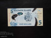 SOLOMON ISLANDS 5 DOLLARS 2019 NEW UNC POLYMER