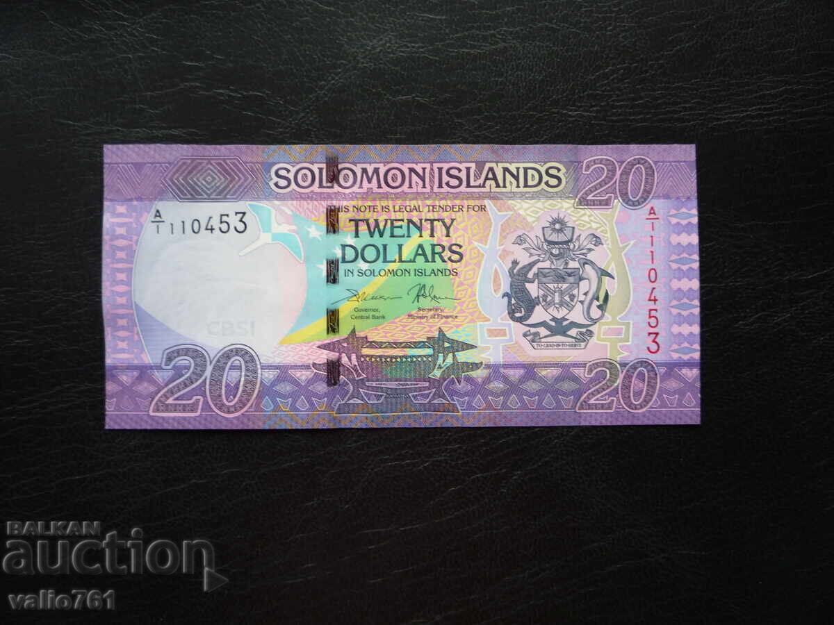 SOLOMON ISLANDS 20 DOLLARS 2019 NEW UNC SOLOMON ISLANDS 20 DOLLARS 2019 NEW UNC