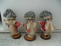 No.*7885 three old figures / dolls - height 15 cm