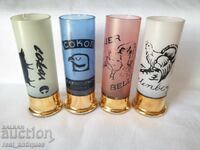 Glass cups - hunting cartridges