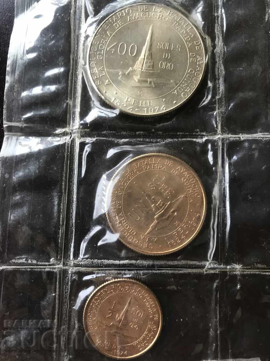 Peru 1976 series gold and silver commemorative coins UNC Peru 1976 series gold and silver commemorative coins UNC