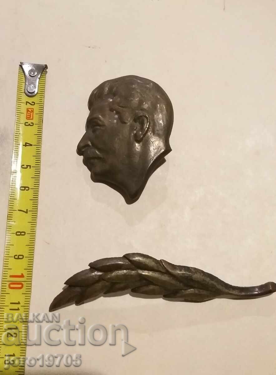 OLD BRONZE BAS-RELEF /STALIN - 5 OLD BRONZE BAS-RELEF /STALIN - 5