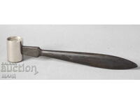 Ciocan de instrument medical vechi cu mâner de abanos