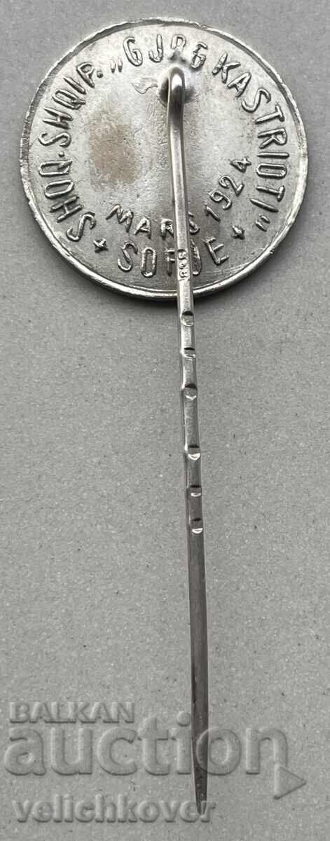 Auction 40159 Kingdom of Albania Skanderbeg sign from 1924. silver Auction 40159 Kingdom of Albania Skanderbeg sign from 1924. silver