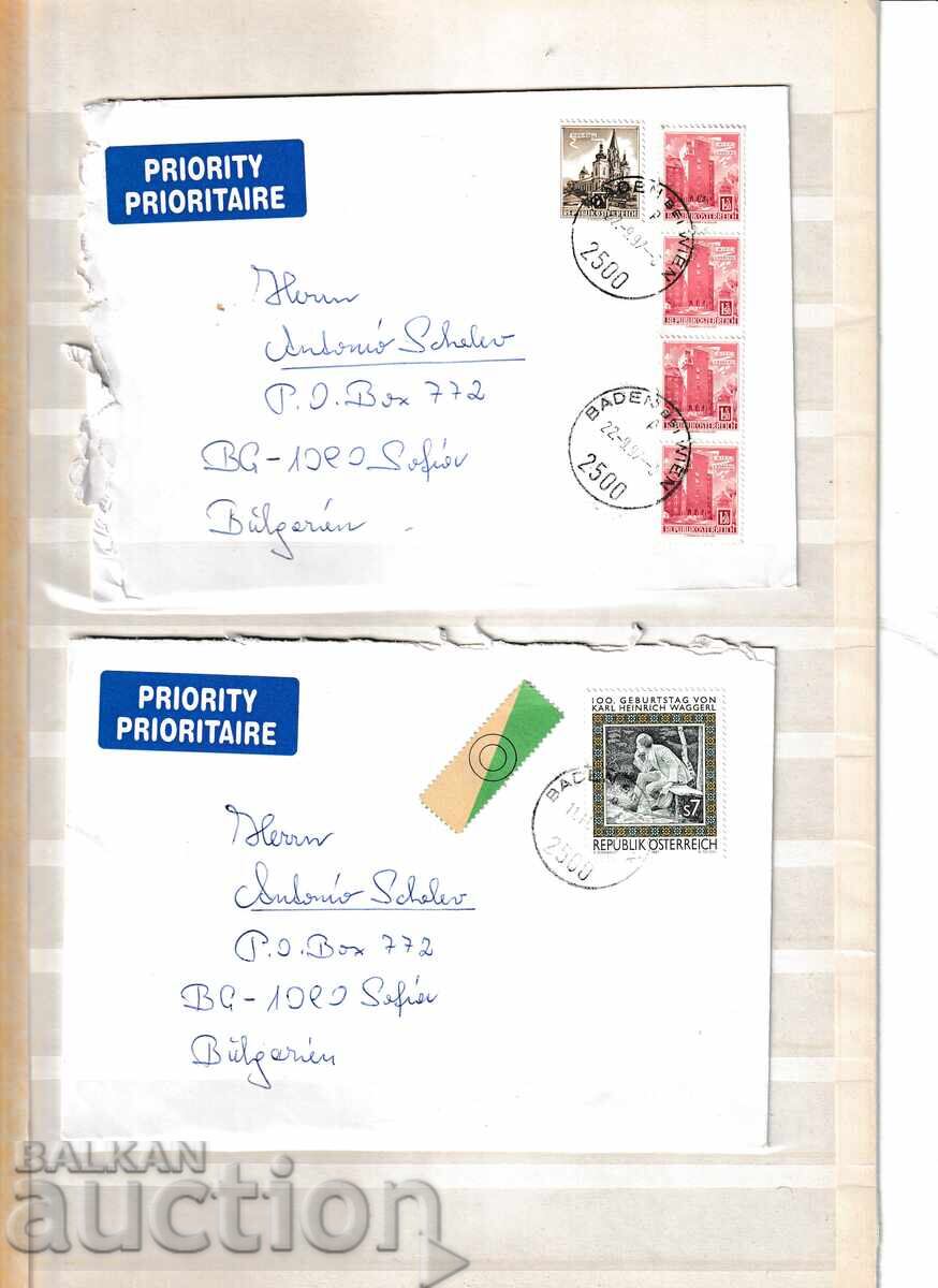 Austria - 2 envelopes traveled.