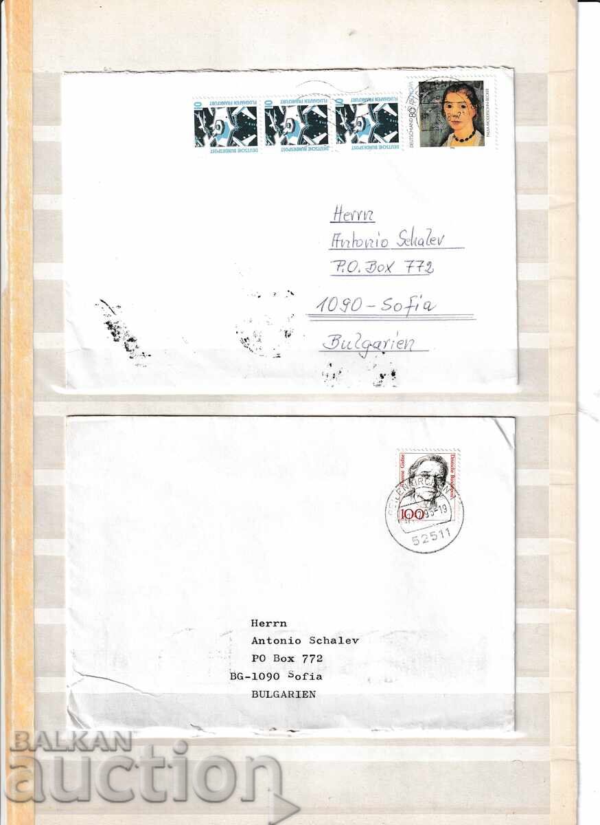 Germany - 2 envelopes traveled. Germany - 2 envelopes traveled.