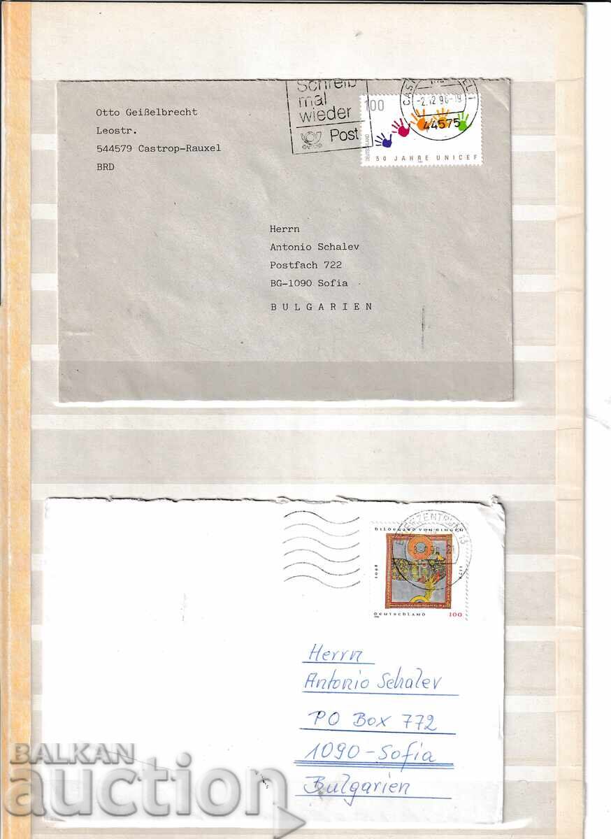 Germany - 2 envelopes traveled. Germany - 2 envelopes traveled.