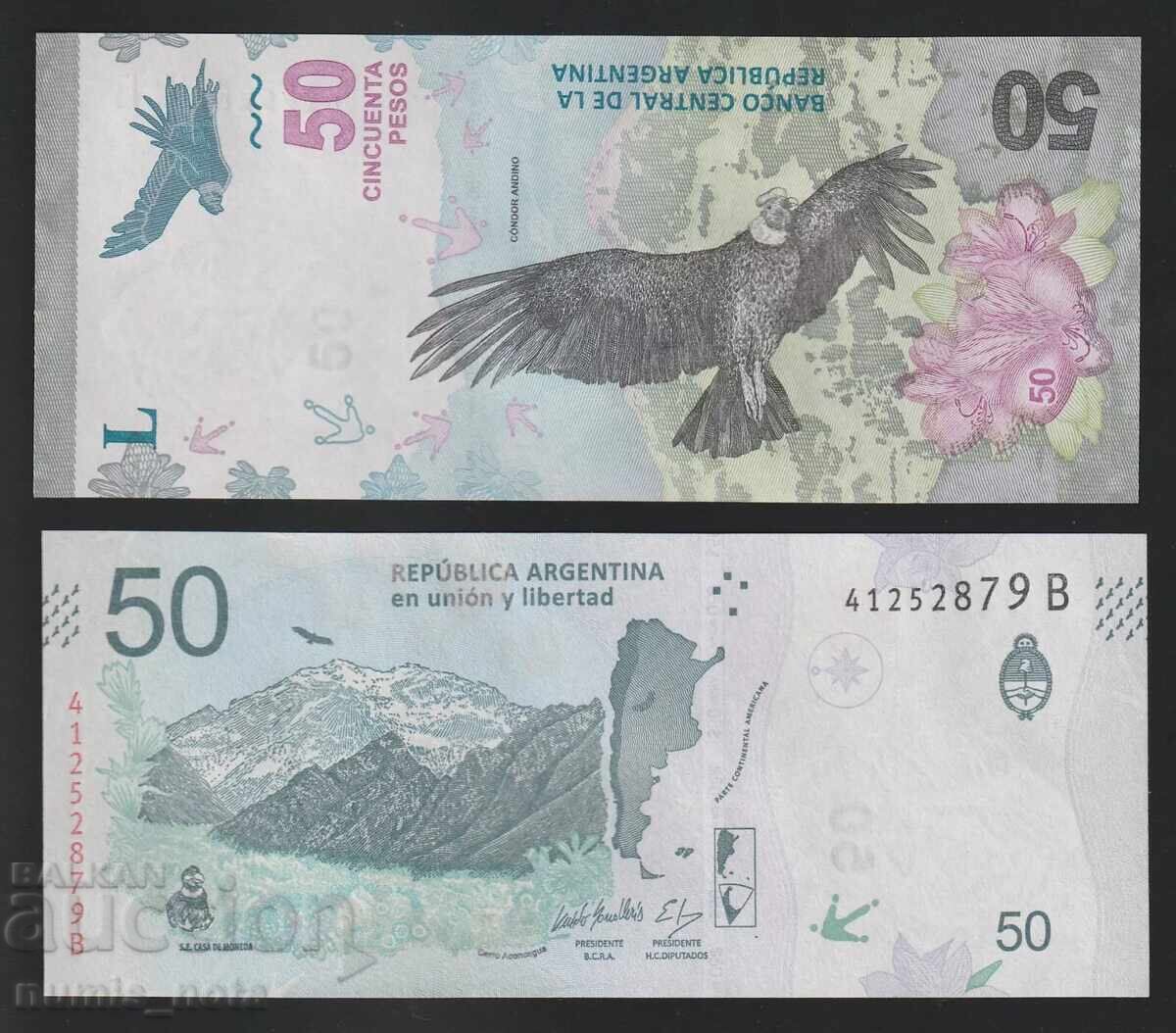 Аржентина 50 песо 2018 г. UNC Аржентина 50 песо 2018 г. UNC