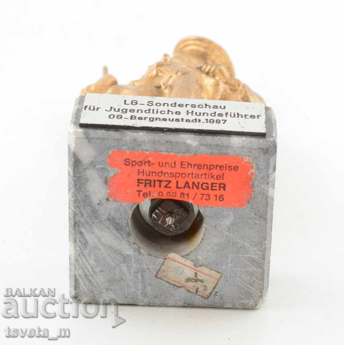 Figurină franceză din bronz antic, plastic, sculptură - 6