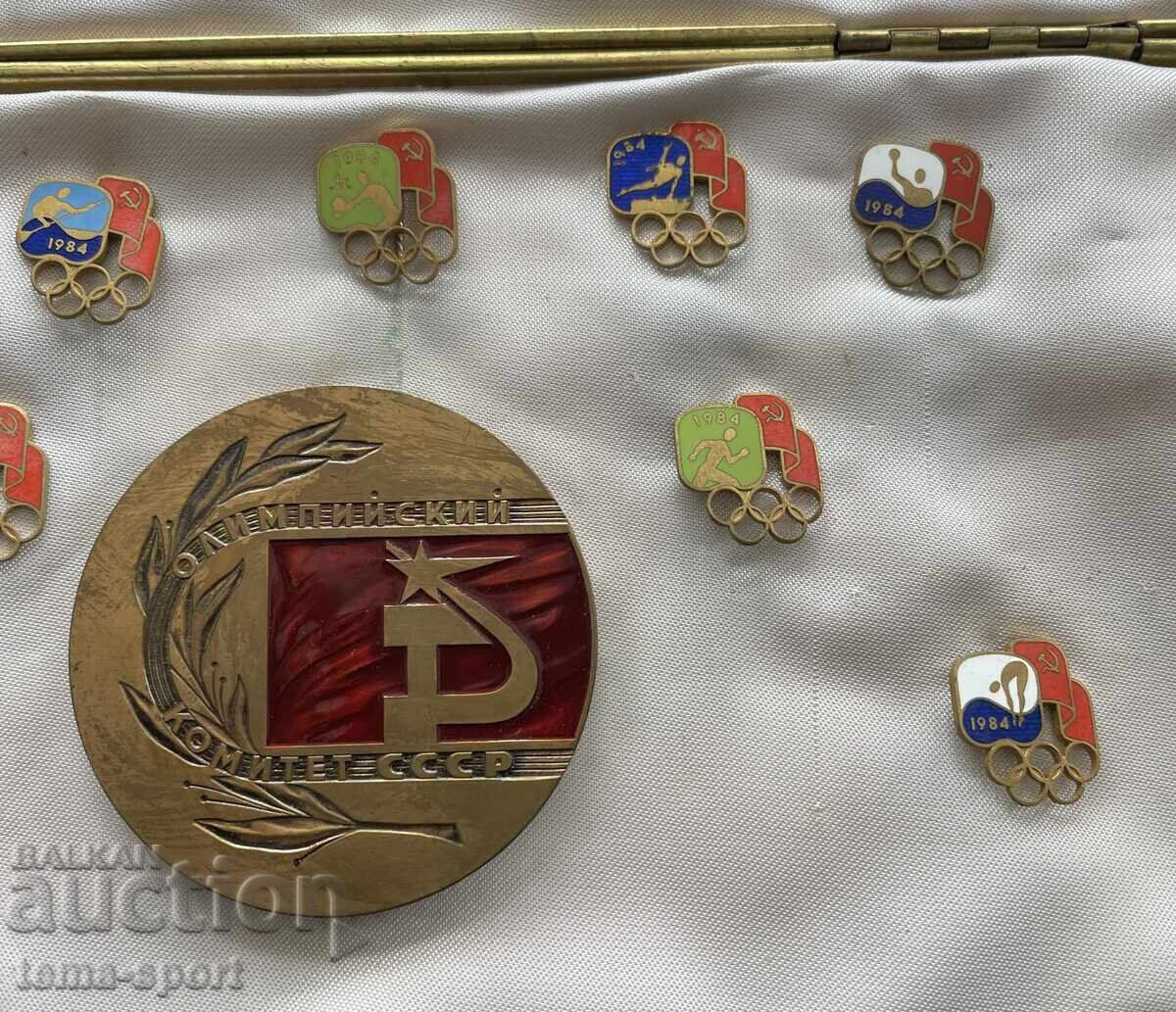 Auction 1373 USSR Olympic insignia plaque Olympics Los Angeles 1984 Auction 1373 USSR Olympic insignia plaque Olympics Los Angeles 1984