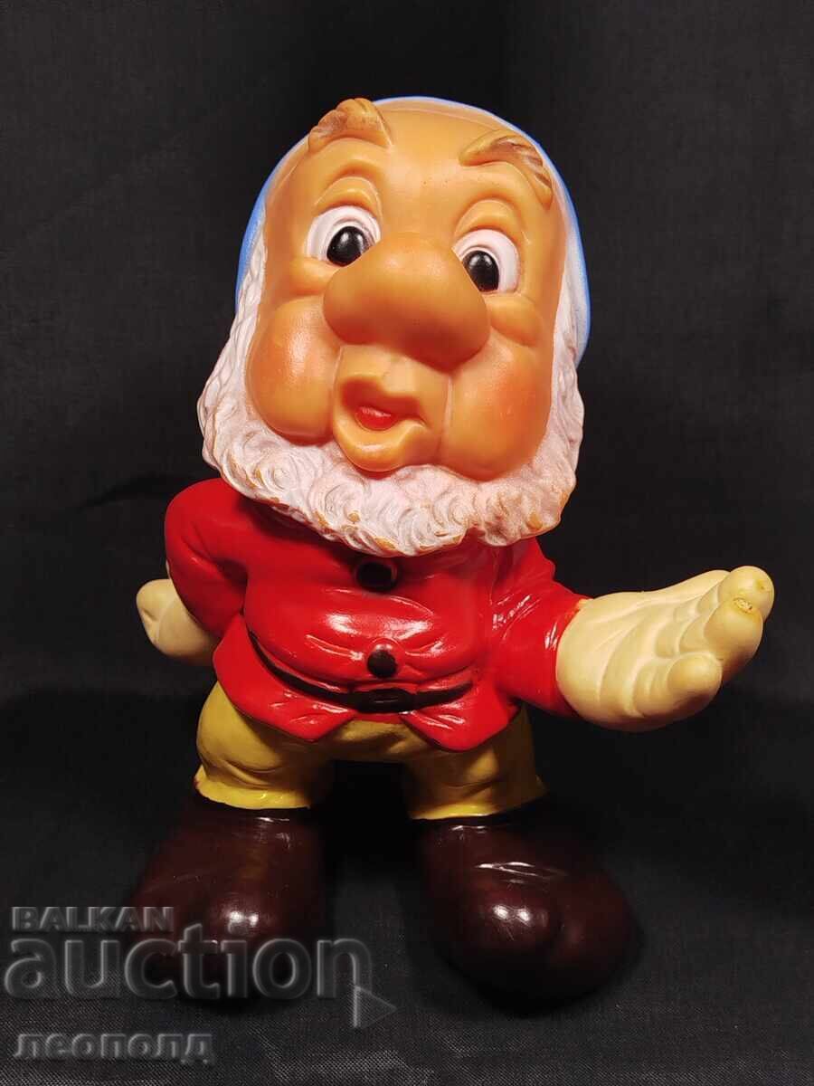 OLD RETRO RUBBER TOY DWARF DOLL DISNEY ITALY OLD RETRO RUBBER TOY DWARF DOLL DISNEY ITALY