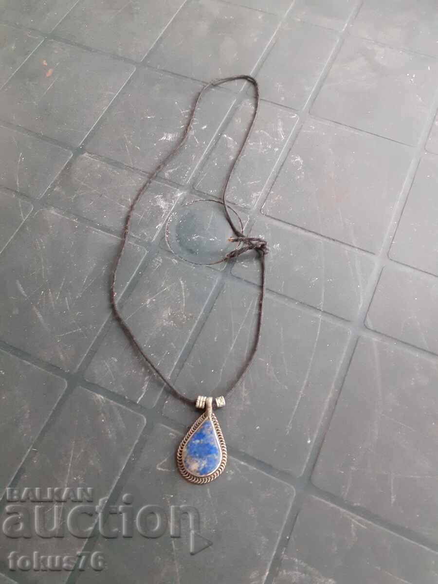 Auction Pendant medallion necklace necklace costume Lapis lazuli Auction Pendant medallion necklace necklace costume Lapis lazuli