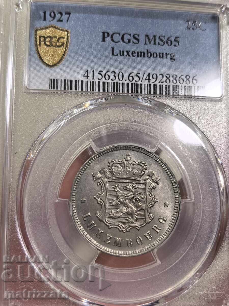 Luxembourg 25 Centimes 1927 MS65 - 5 Luxembourg 25 Centimes 1927 MS65 - 5