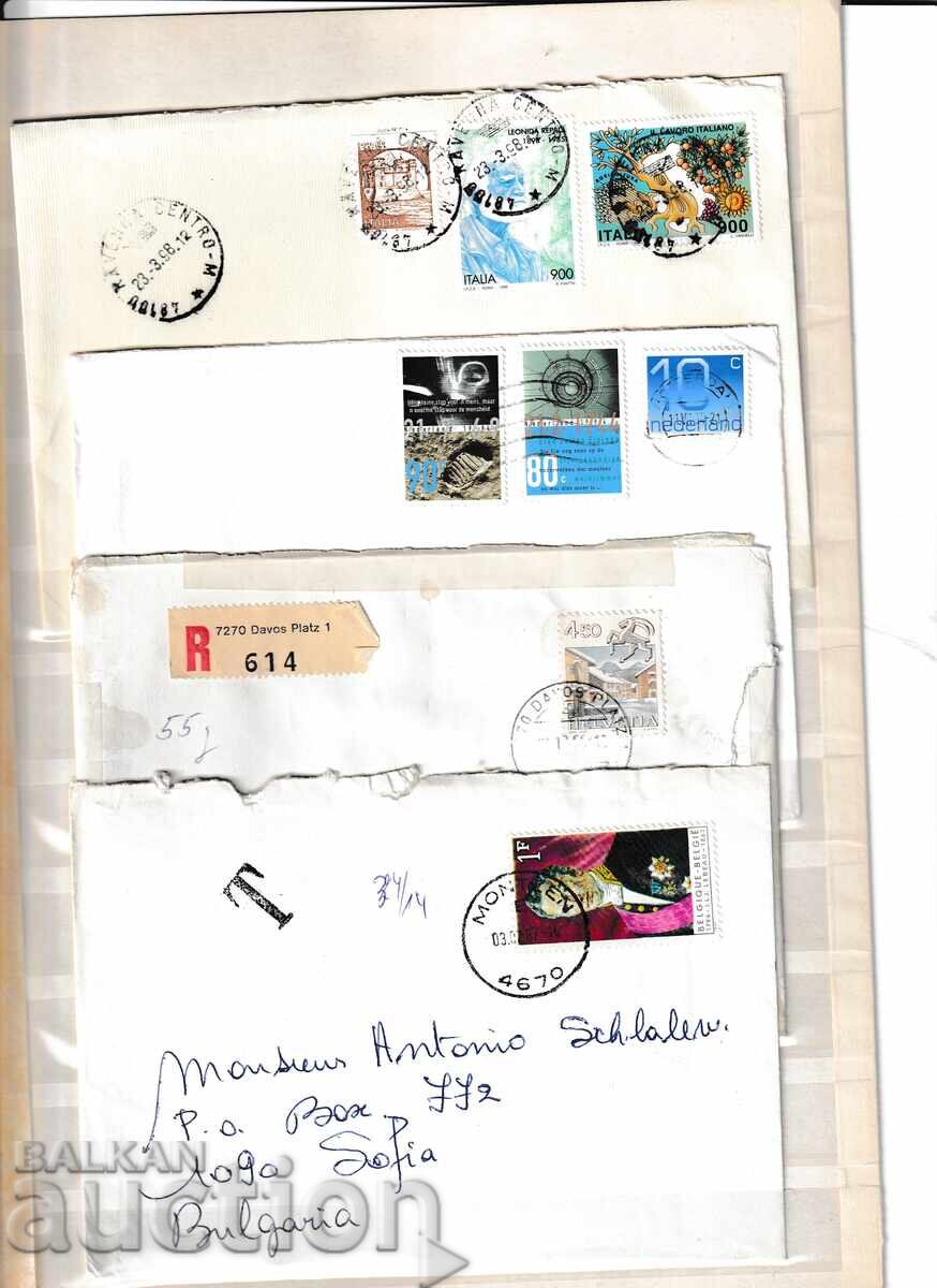 Miscellaneous - used postal envelopes 4 pcs. Miscellaneous - used postal envelopes 4 pcs.