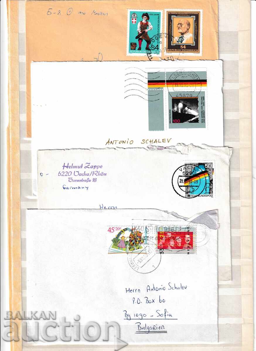 Miscellaneous - used postal envelopes 4 pcs.