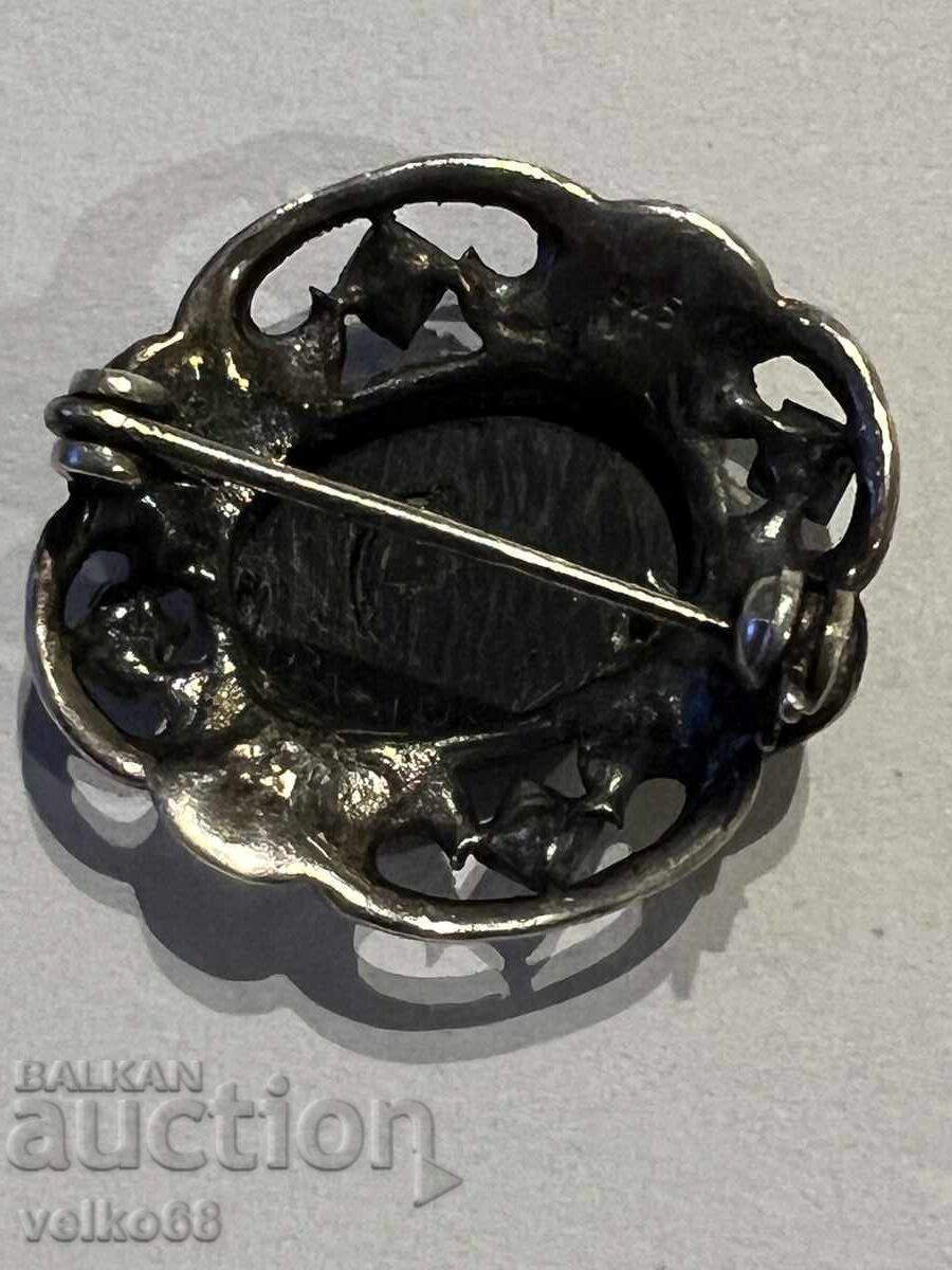 Auction  old silver brooch
