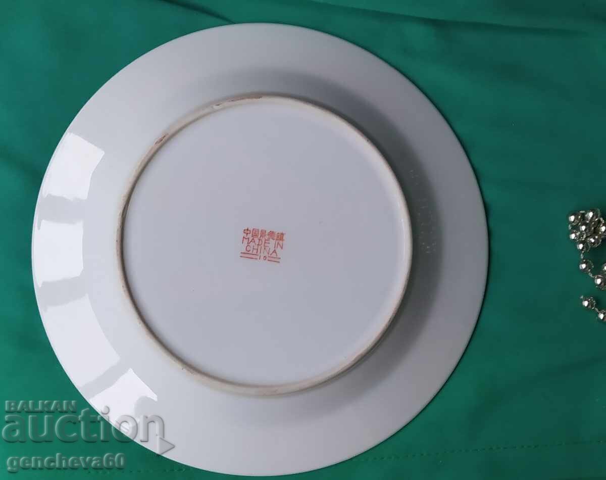 Farfurie chinezească din porțelan de colecție, flori pictate - 5 Farfurie chinezească din porțelan de colecție, flori pictate - 5