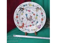 Chinese porcelain plate, painted flowers