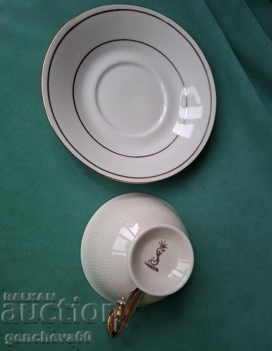 Licitație Frumoasă ceașcă de cafea cu farfurie Licitație Frumoasă ceașcă de cafea cu farfurie