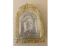 Icoana miniaturala placata cu argint 950 si placata cu aur de 24k