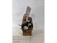 Dimitar Neychev - Παρά τον εαυτό του - γλυπτική, ξύλο